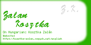 zalan kosztka business card